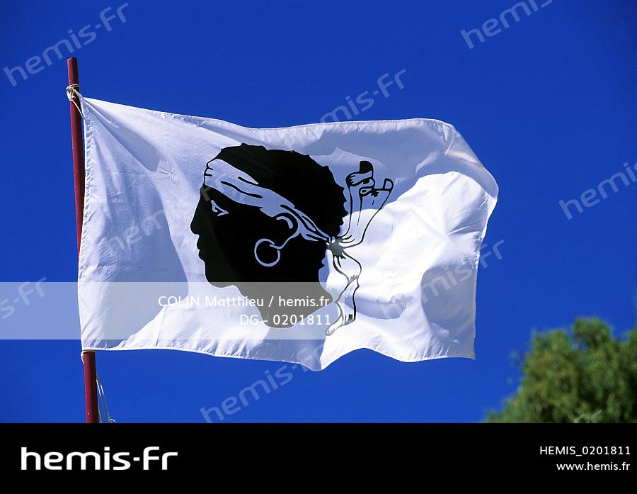 Hemis : France corse du sud drapeau corse tete maure