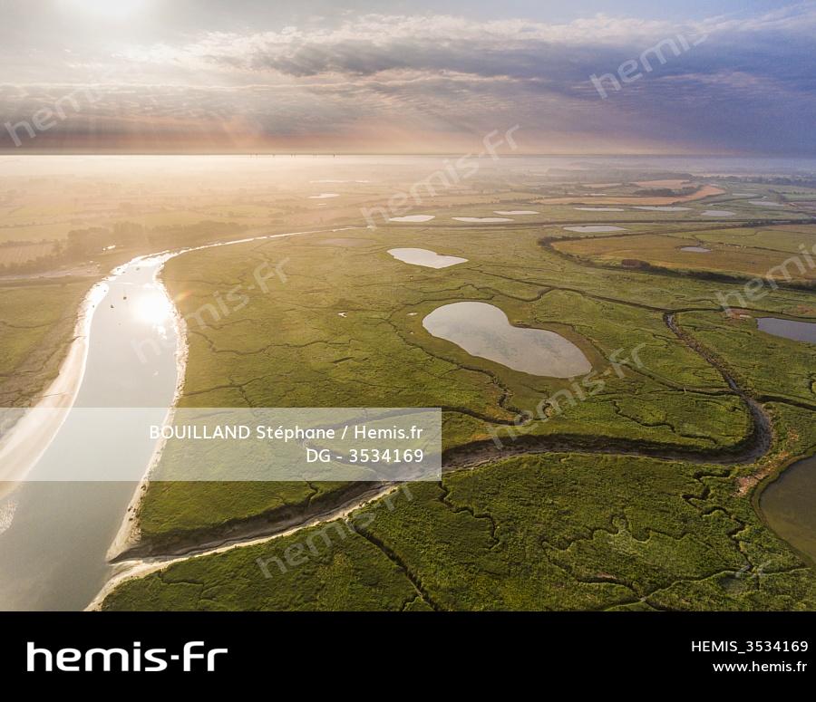 Hemis France pas de calais baie authie groffliers survol baie authie