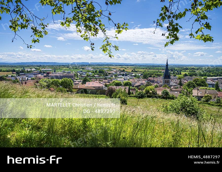 France, Ain (01), Plaine de l'Ain, Meximieux, l'église Saint Apollinaire 