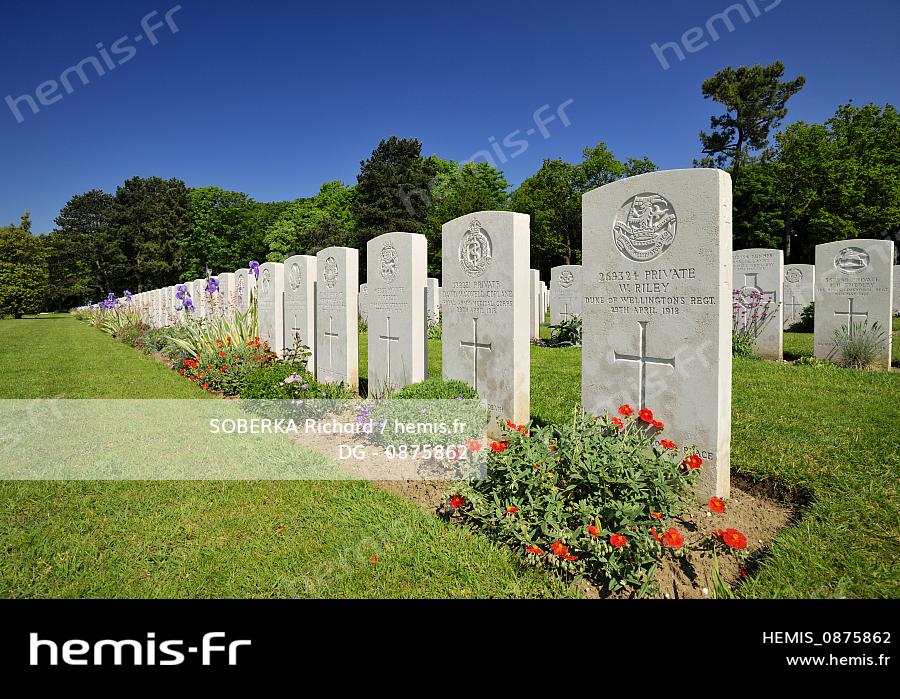 Hemis France pas de calais etaples cimetiere militaire anglais premiere guerre mondiale