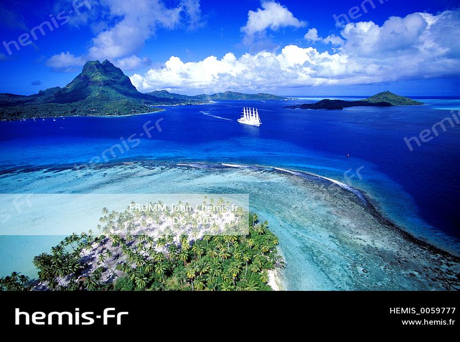 lagon de bora bora vue aeriene